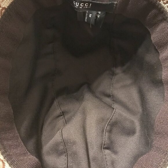 GUCCI GG canvas bucket hat w/ light blue trimmed ribbon - Picture 9 of 9